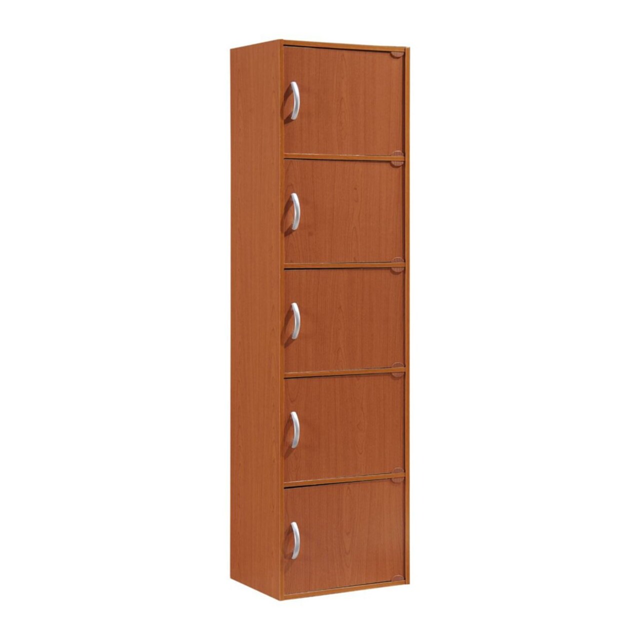 Hodedah Indoor Modern Home Decorative Furniture 5-Shelf, 5-Door Bookcase